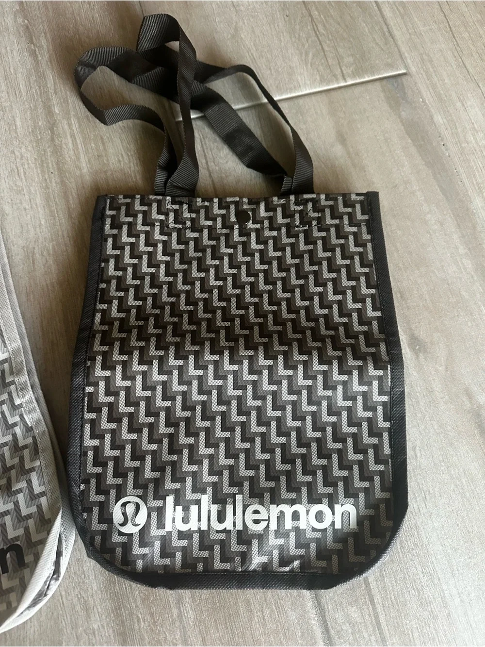 Set of 2 Small Lululemon Bags - 1 Gray & 1 Black